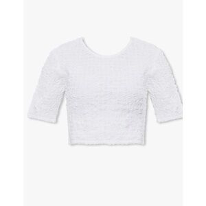 GANNI scoop back crop top